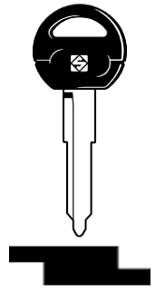 Afbeelding van Silca Autosleutel plastic kop brass HON40AP