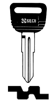 Afbeelding van Silca Autosleutel plastic kop brass HON43RP