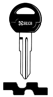 Afbeelding van Silca Autosleutel plastic kop brass HON44RAP