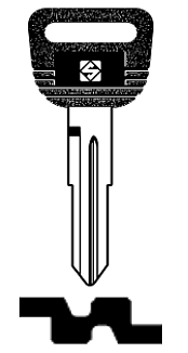 Afbeelding van Silca Autosleutel plastic kop staal HON45RP