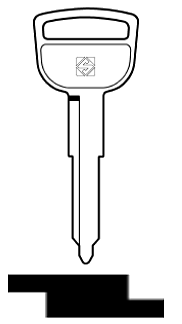 Afbeelding van Silca Autosleutel z/plastic kop staal HON40