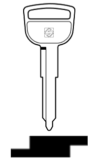 Afbeelding van Silca Autosleutel z/plastic kop staal HON40R