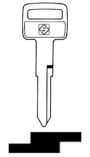 Afbeelding van Silca Autosleutel z/plastic kop staal HON42