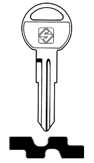 Afbeelding van Silca Autosleutel z/plastic kop staal HON44R