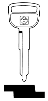 Afbeelding van Silca Autosleutel z/plastic kop staal HON48