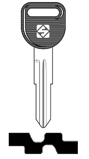 Afbeelding van Silca Autosleutel plastic kop brass HON52RP