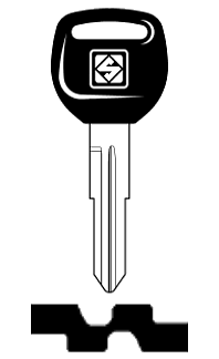 Afbeelding van Silca Autosleutel plastic kop staal HON55RDP