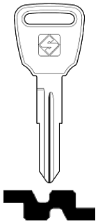 Afbeelding van Silca Autosleutel z/plastic kop staal HON51R