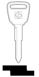 Afbeelding van Silca Autosleutel z/plastic kop staal HON53