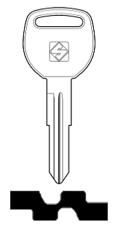 Afbeelding van Silca Autosleutel z/plastic kop staal HON55R