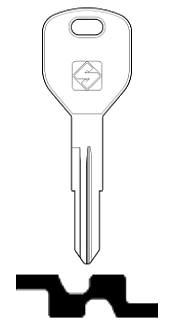 Afbeelding van Silca Autosleutel z/plastic kop staal HON56R