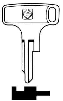 Afbeelding van Silca Autosleutel z/plastic kop staal HON5R