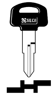 Afbeelding van Silca Autosleutel plastic kop staal HON61BP