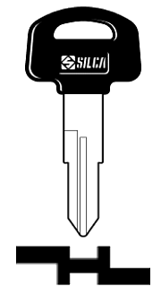 Afbeelding van Silca Autosleutel plastic kop staal HON61RBP