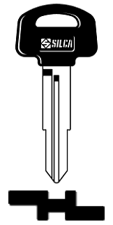 Afbeelding van Silca Autosleutel plastic kop staal HON64RBP
