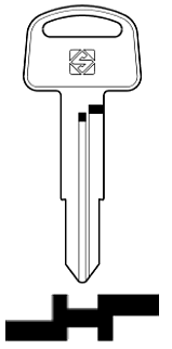 Afbeelding van Silca Autosleutel z/plastic kop staal HON64