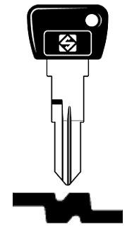 Afbeelding van Silca Autosleutel plastic kop brass CG2RP