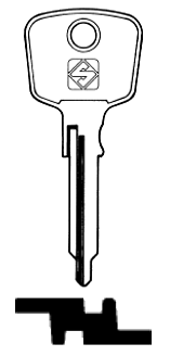 Afbeelding van Silca Autosleutel z/plastic kop staal PW1