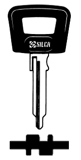 Afbeelding van Silca Autosleutel plastic kop brass PW2P