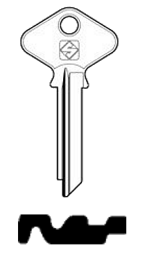 Afbeelding van Silca Cilindersleutel staal GYB7