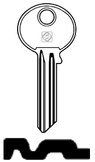 Afbeelding van Silca Cilindersleutel brass GYC6