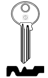 Afbeelding van Silca Cilindersleutel brass GYD6