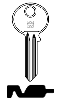 Afbeelding van Silca Cilindersleutel brass GYG