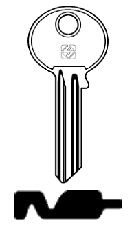 Afbeelding van Silca Cilindersleutel brass GYG6