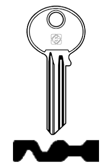 Afbeelding van Silca Cilindersleutel brass GYH6