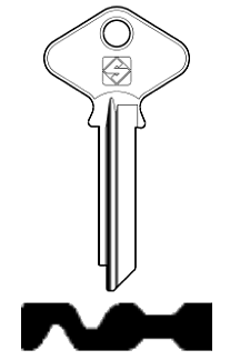 Afbeelding van Silca Cilindersleutel staal GYH7