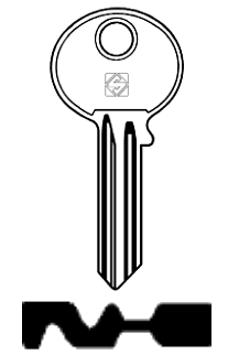Afbeelding van Silca Cilindersleutel staal GYK