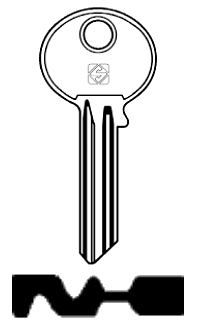 Afbeelding van Silca Cilindersleutel staal GYK6