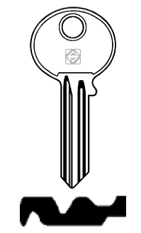 Afbeelding van Silca Cilindersleutel brass LYB