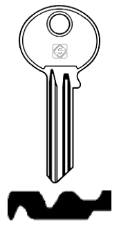 Afbeelding van Silca Cilindersleutel brass LYB6