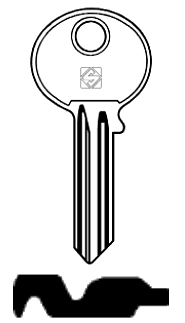 Afbeelding van Silca Cilindersleutel brass LYG