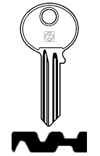 Afbeelding van Silca Cilindersleutel brass LYH