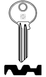 Afbeelding van Silca Cilindersleutel brass LYH6