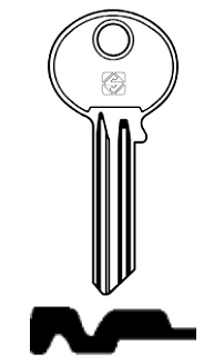 Afbeelding van Silca Cilindersleutel brass GYP6A