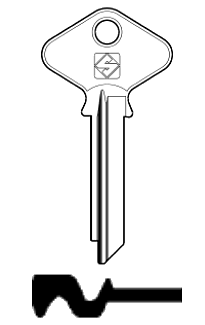 Afbeelding van Silca Cilindersleutel brass GYP7