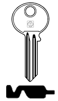 Afbeelding van Silca Cilindersleutel brass VYG