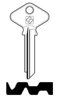 Afbeelding van Silca Cilindersleutel brass YYE7