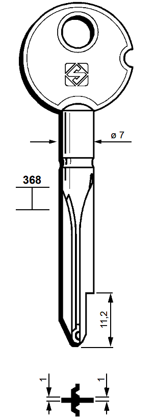 Afbeelding van Silca Stersleutel ijzer XZAS1 (Zaso **)
