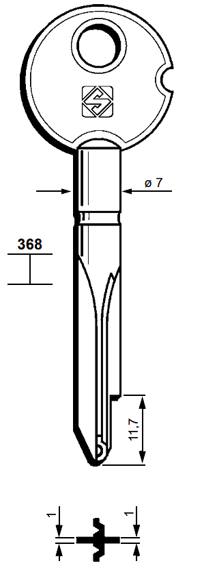 Afbeelding van Silca Stersleutel ijzer XZAS3 (Zaso Nieuw)