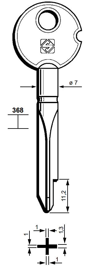 Afbeelding van Silca Stersleutel ijzer XZAS2 (Zaso Dik)