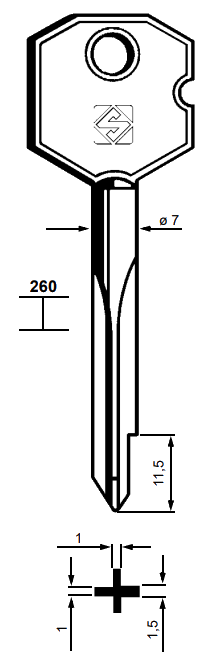 Afbeelding van Silca Stersleutel ijzer XF2