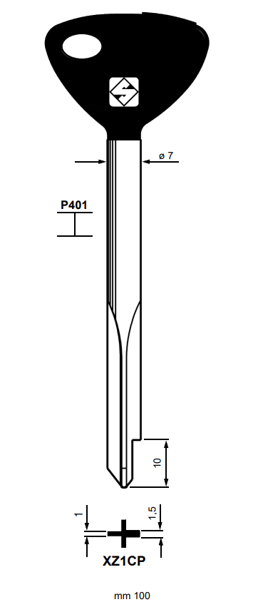 Afbeelding van Silca Stersleutel ijzer XZ1CP