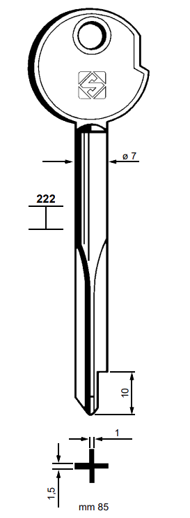 Afbeelding van Silca Stersleutel ijzer XZ2B