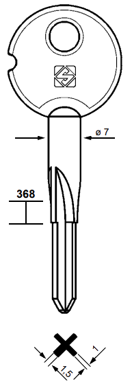 Afbeelding van Silca Stersleutel ijzer XRC1