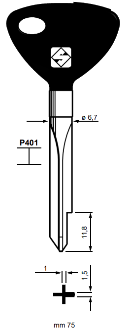 Afbeelding van Silca Stersleutel ijzer XBW1P