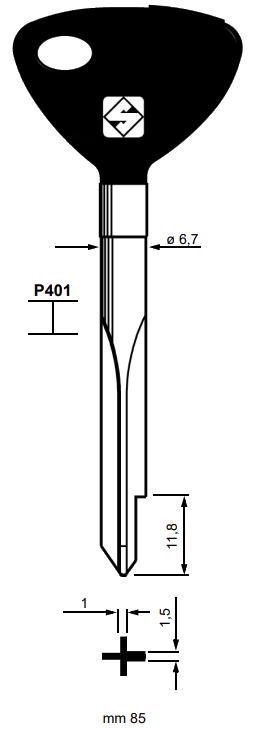 Afbeelding van Silca Stersleutel ijzer XBW2P